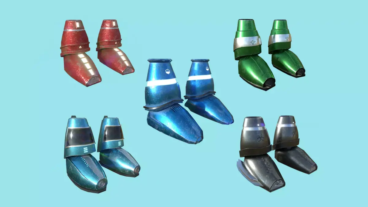 05 Sci-Fi Boots - Character Design - Megaman Robot Style 3D Model Pack purchase