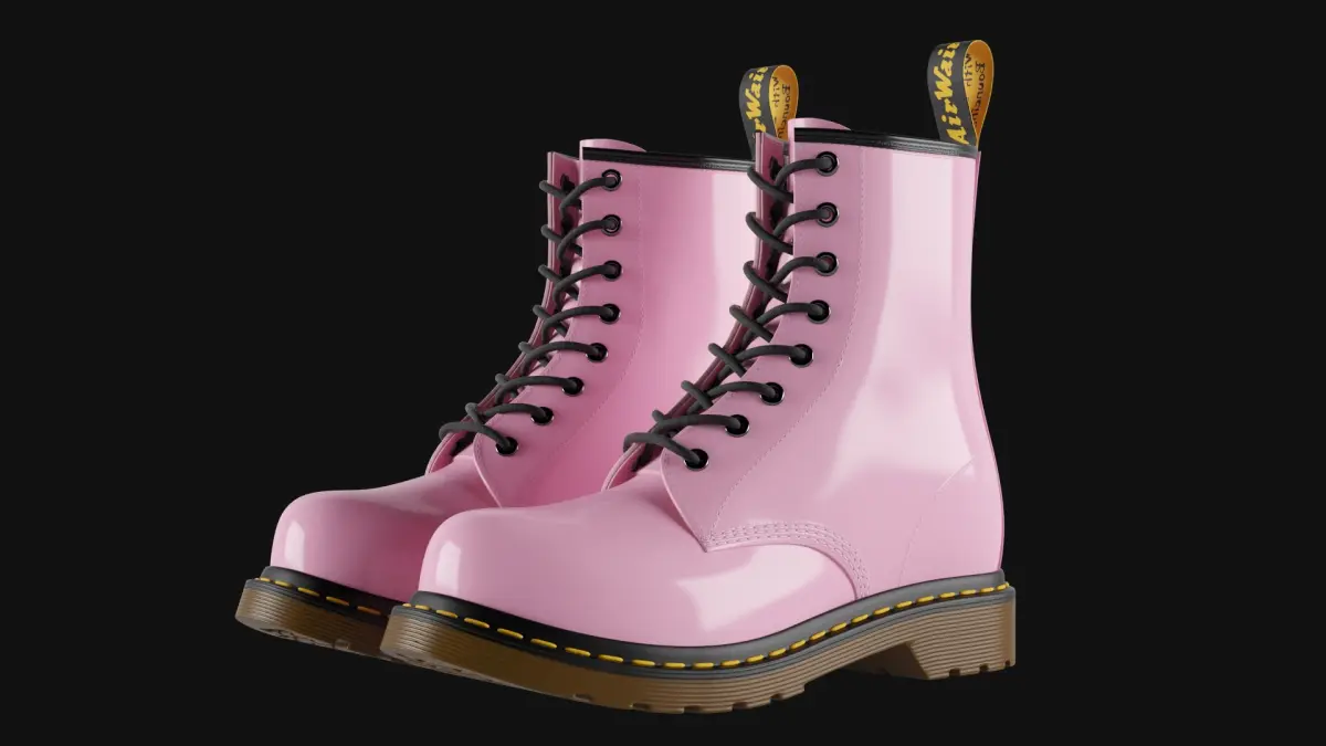 Womens Leather Boots 2 3D model