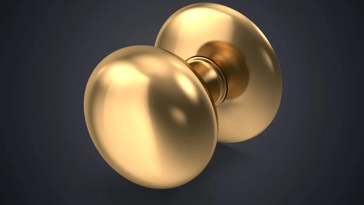 Door Knob Golden V05 3D model
