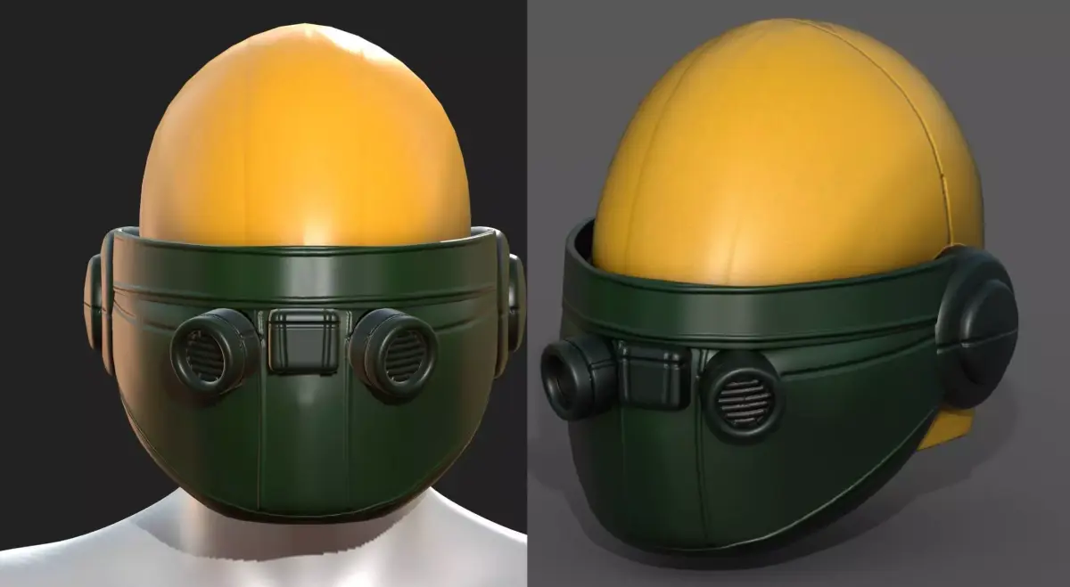 Helmet plastic mask scifi futuristic 3d model  Low-poly 3D model