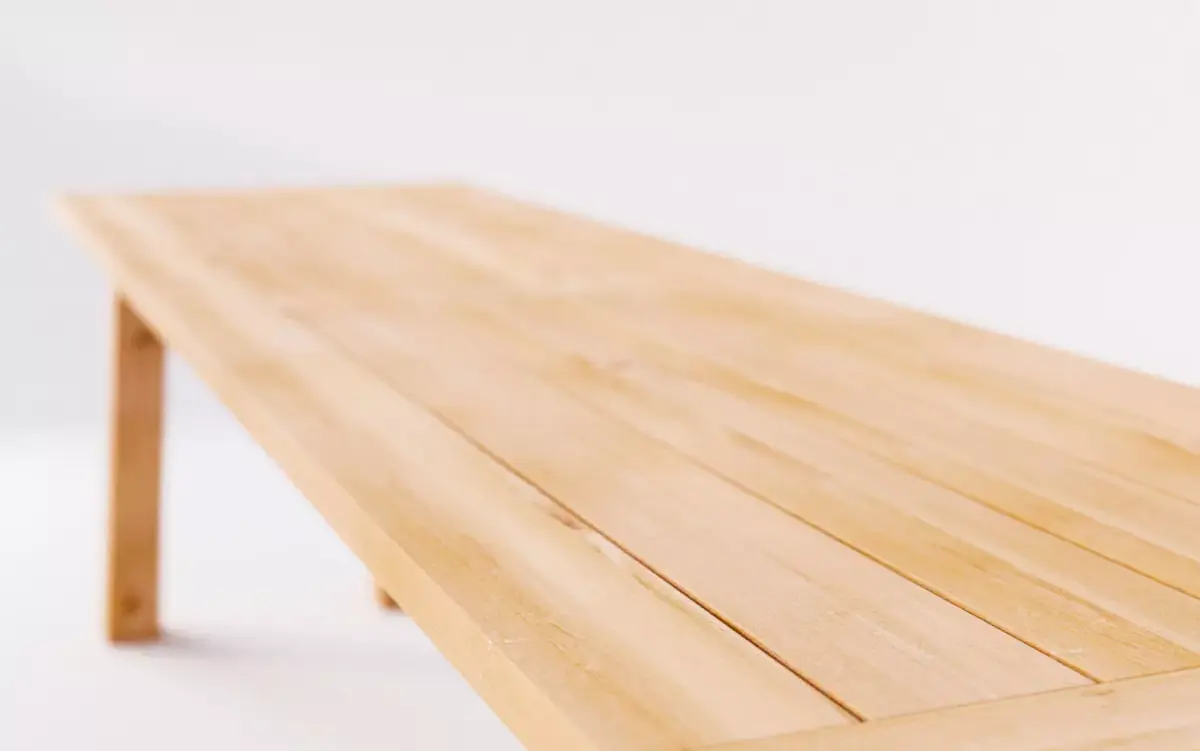 Solid wood dining table 3D model