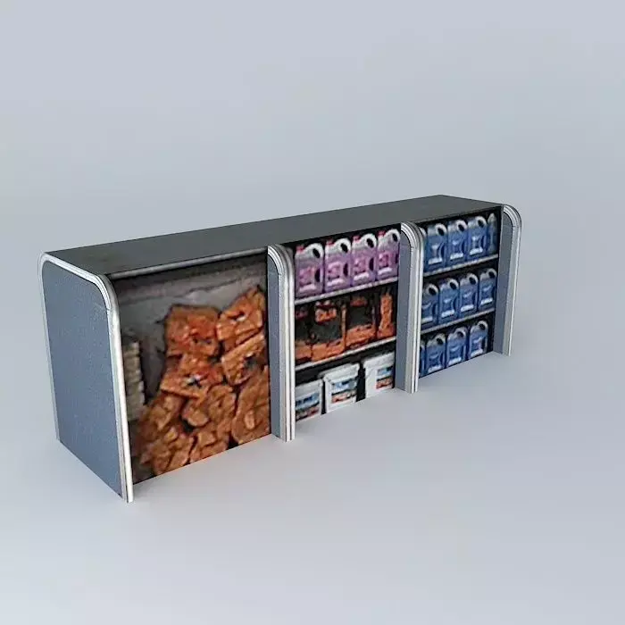 Outdoor boxes type 1 Statoil Fuel Retail Riga Latvia Free 3D model