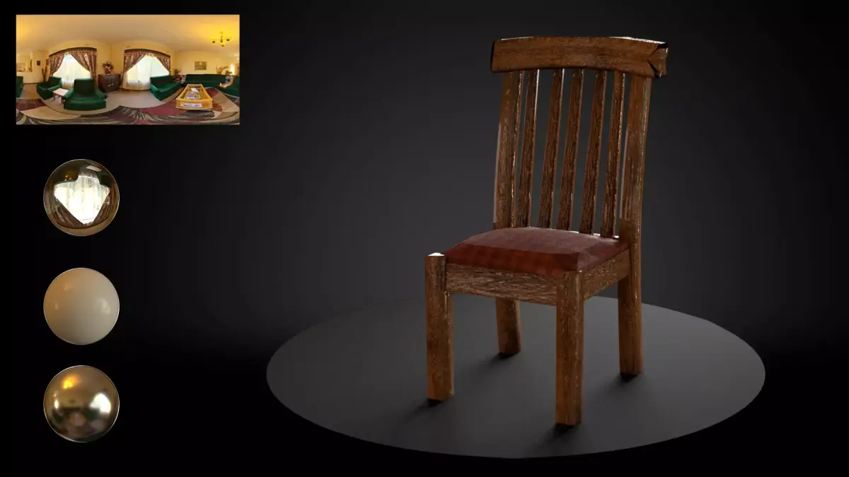 chair wooden Free 3D model 2