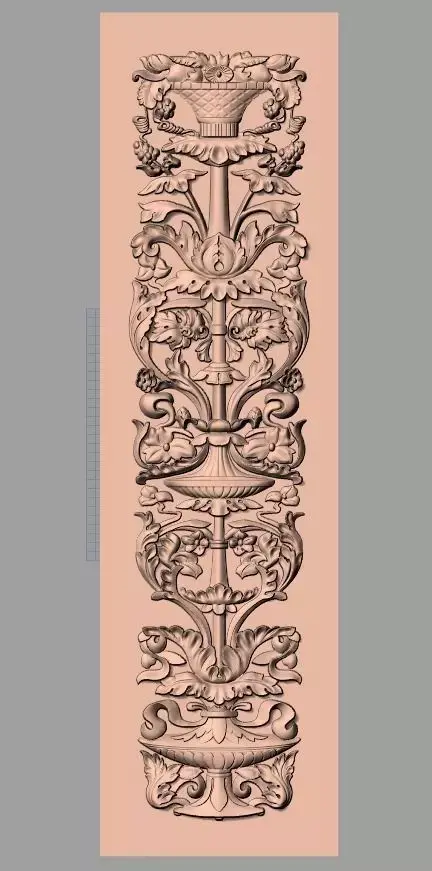 European furniture 3D relief models for CNC wood engraving E243 3D model