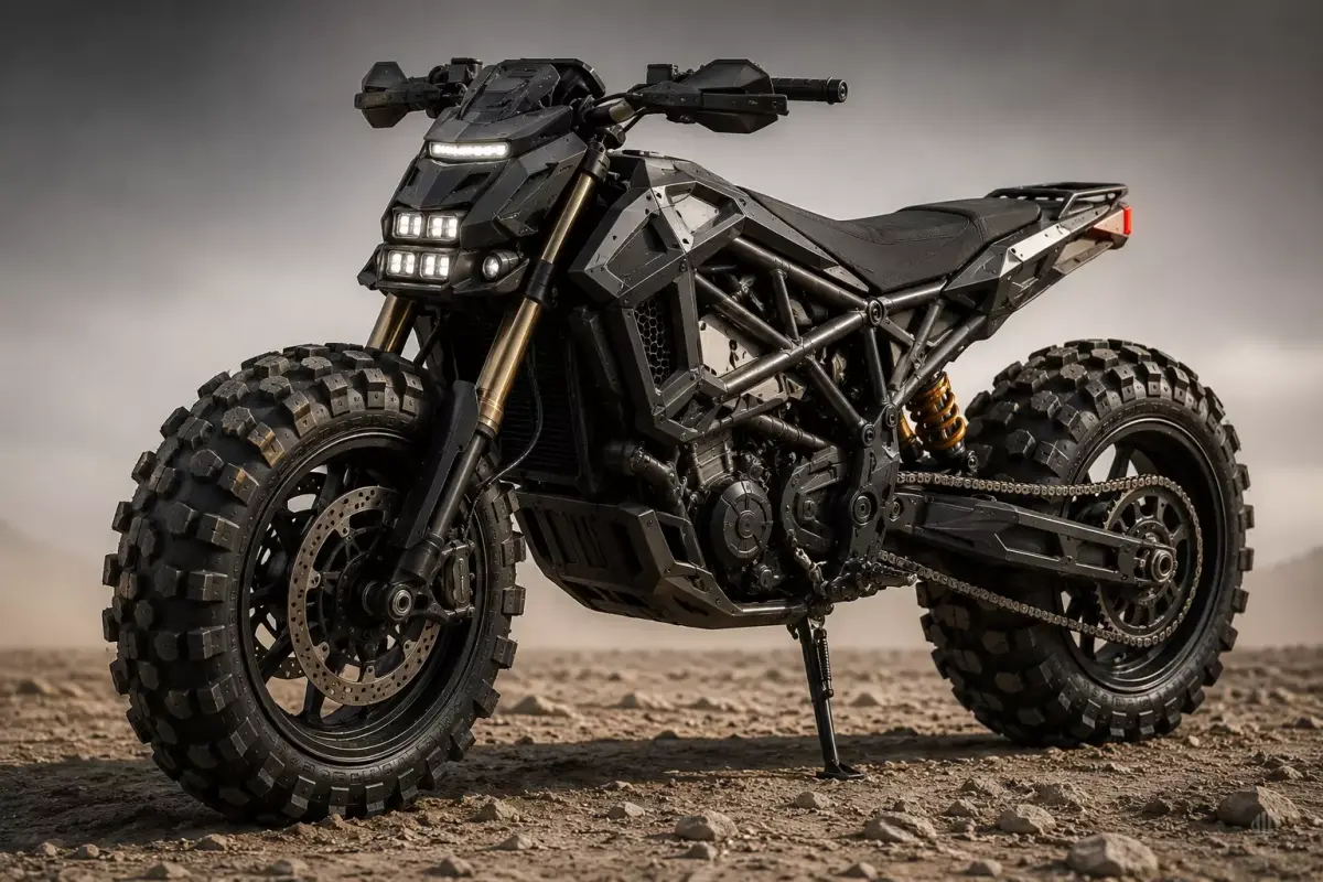 Futuristic Monster Bike STL File for 3D Printed Motorcycle Model 3D print model
