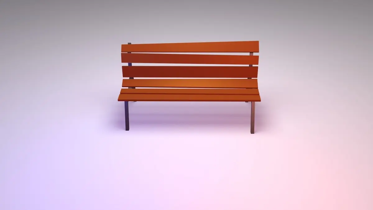 Free Low-poly bench Free low-poly 3D model