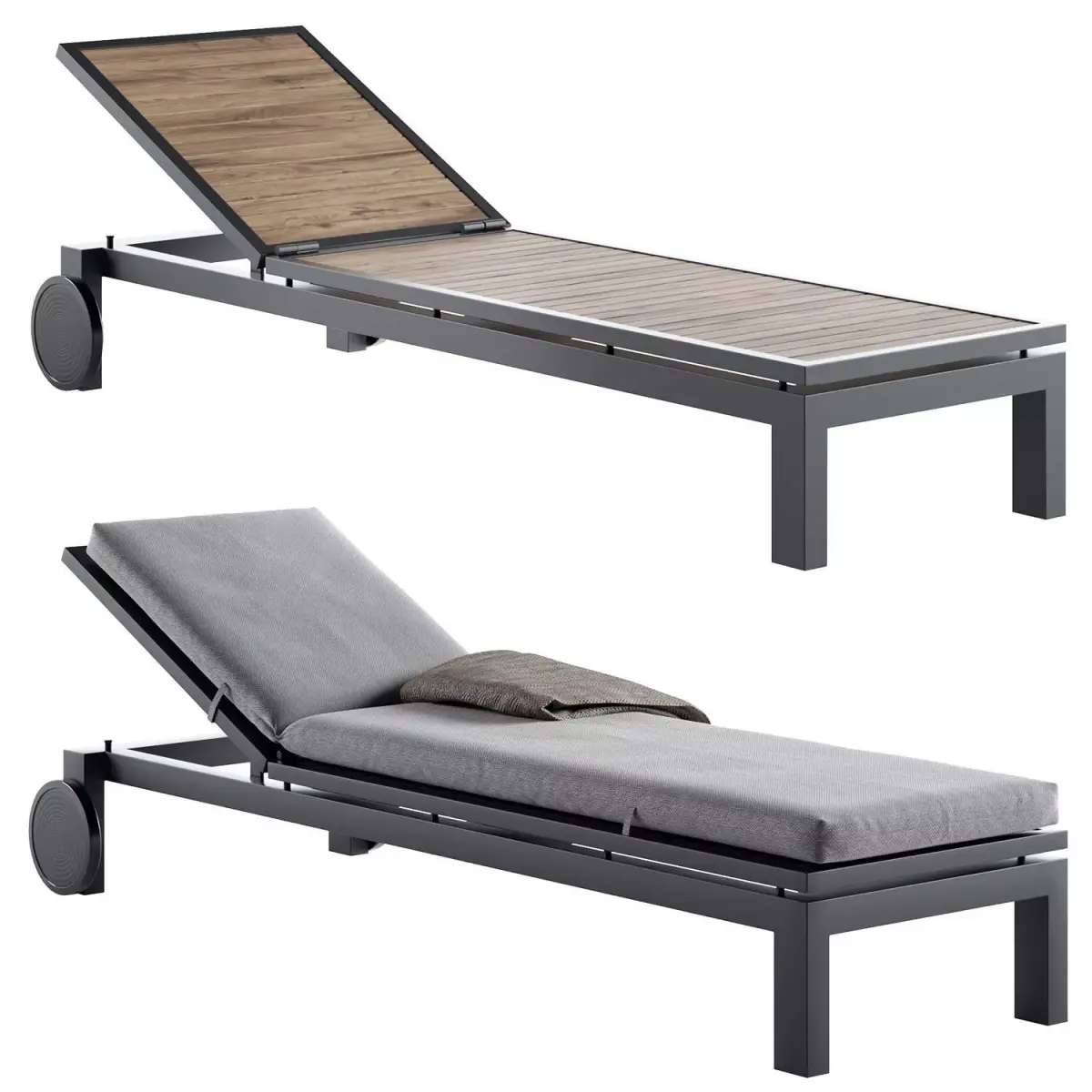 Chaise lounge Crate and Barrel Free 3D model