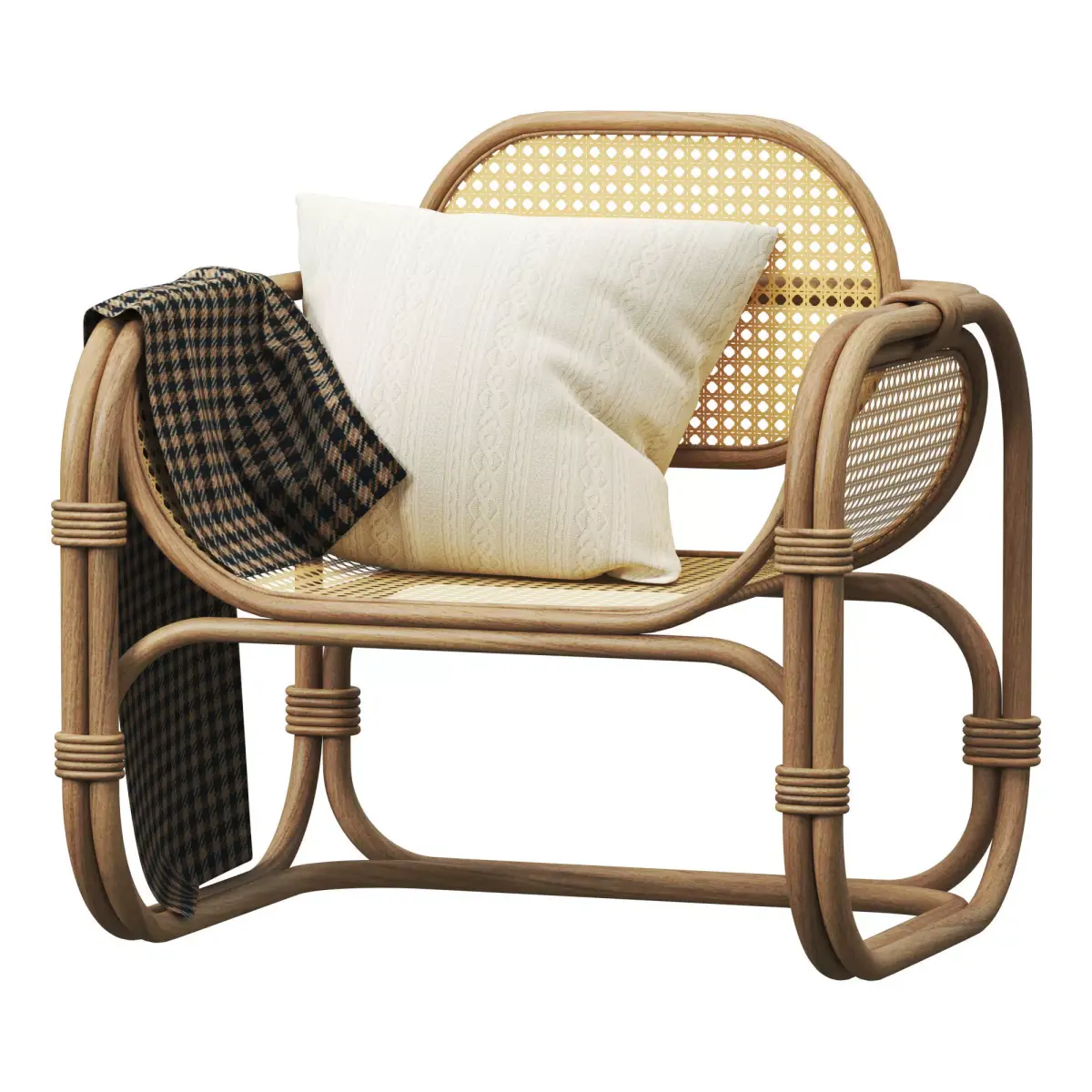 Marte Lunge chair Low-poly 3D model