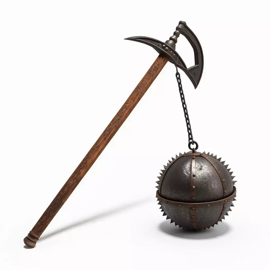 Rusty Medieval Flail 3D Model 3D model