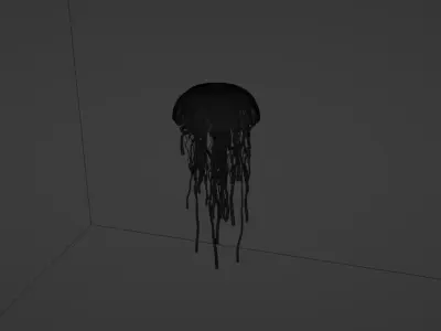 blender purple jellyfish animated 3D model