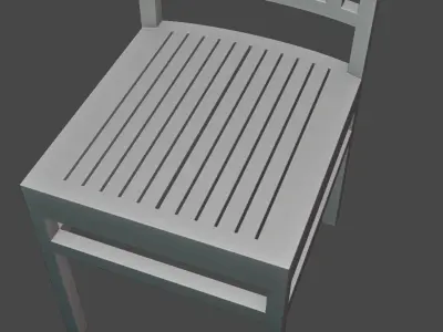 3D Dining room chair low poly Free 3D model