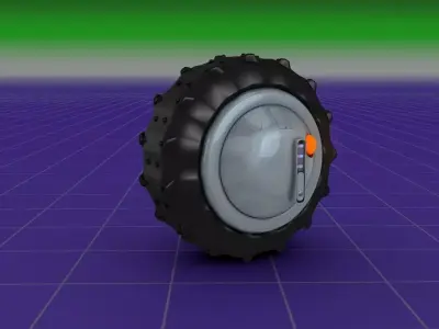 Futuristic Bike Wheel 3D model