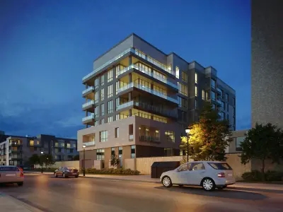 Residential building exterior Scene 3D model 3D model