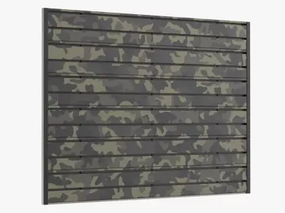 Modular Wall Woodland Camouflage 3D model