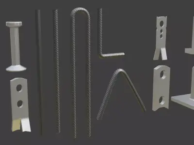 Concrete accessories Volume 1 3D model