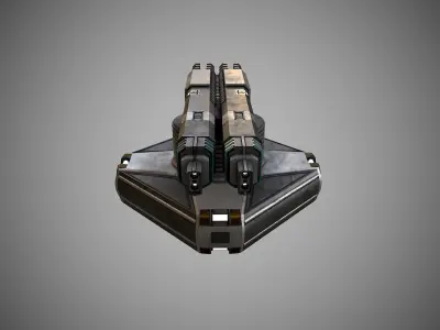 Sci-Fi Turret  Low-poly 3D model