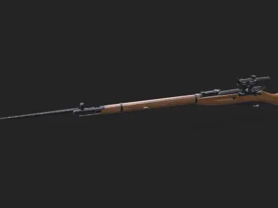 Mosin Nagant M91 Low-poly PBR 3D model