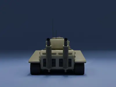 Low Poly Tank Low-poly 3D model