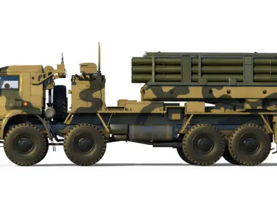 MLRS bicaliber complex Vozrozhdenie 3D model