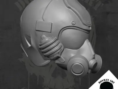 Flame Trooper Head for action figures 3D print model