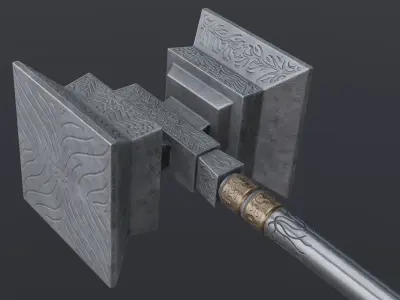 Hammer 02 Low-poly 3D model purchase