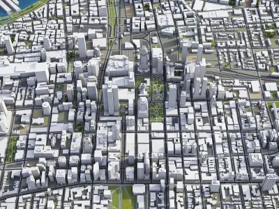 Montreal Low-poly 3D model