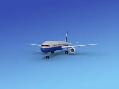Boeing 757-300 United 2 3D model