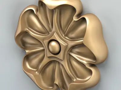 Round rosette 011 Free 3D model