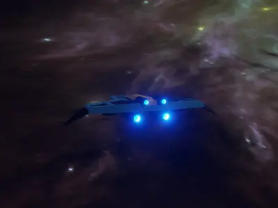 Sci Fi Spaceship Low-poly 3D model