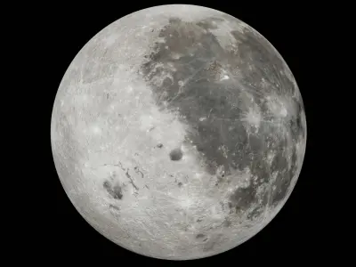 Photorealistic Moon 50K 3D model