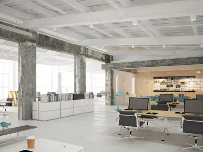 Industrial Office interior 3D model