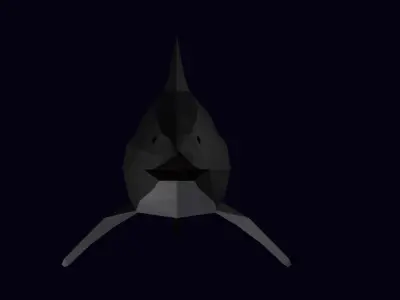 Low Poly Great White Shark Low-poly 3D model