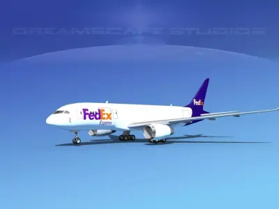Boeing 787-8 FedEx 3D model