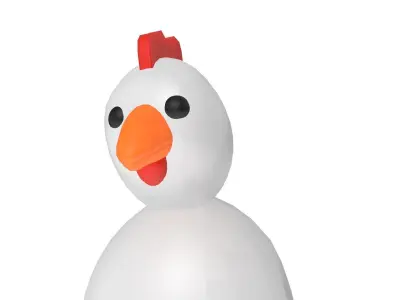 Cartoon Chicken - Rigged Free 3D model