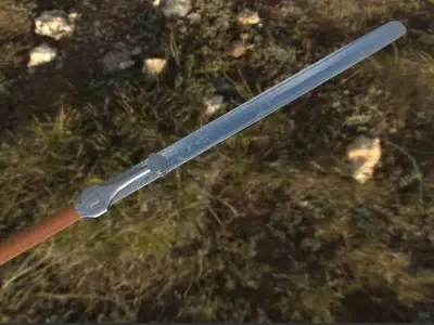 Bastard Sword Free low-poly 3D model