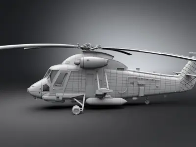 Kaman Sh2G Super Seasprite scale model 3D print model