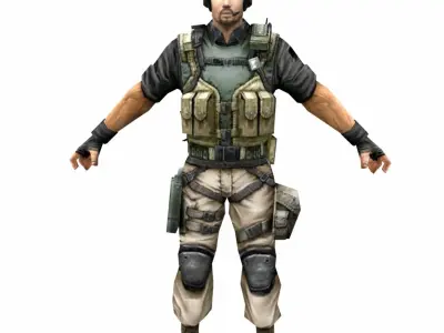 R8 Army Soldier Low-poly 3D model