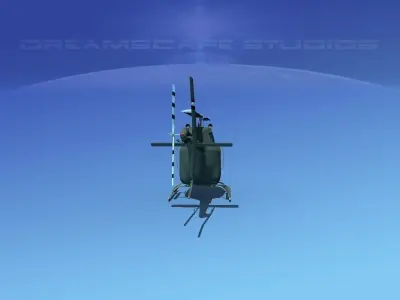 Bell OH-58B Iraqi Air Force 3D model