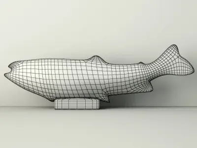 Sculpture Pottery Rainbow Trout 3D model