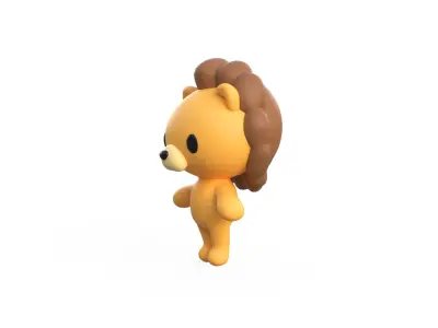 Little animal cute - Lion cute - Character008 Low-poly 3D model