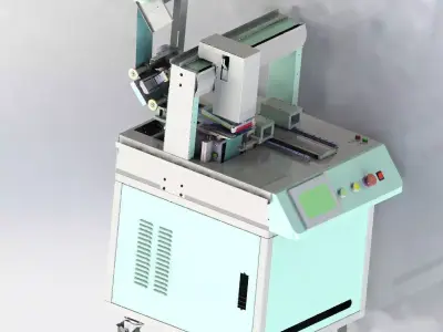 Double location labeling machine 3D model