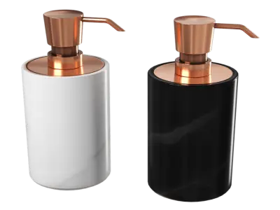  Rose Gold Bathroom Soap Dispenser Set Models, Marbled Black &amp; White 