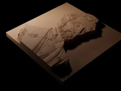 Abraham Lincoln CNC 3d Print High Relief Sand Casting 3D print model