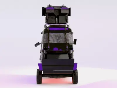 Armored Tricycle- Post Apocalyptic vehicle 3D model 3D model