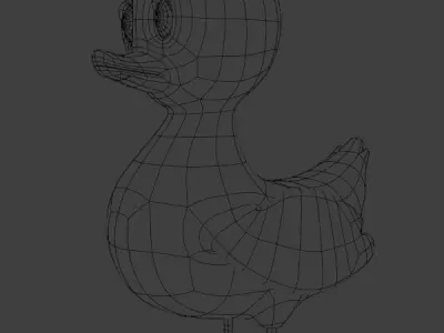 Rigged Cartoon Duck  Low Poly 3D Model Low-poly 3D model