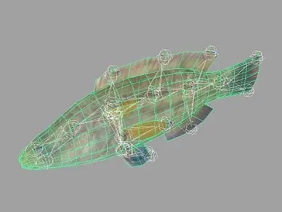 Lumbrak - Symphodus Tinca Low-poly 3D model