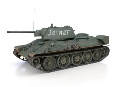 T-34-76 - Model 1942 - Soviet tank - Patriot 3D model