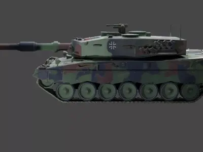 Leopard 2 Main Battle Tank 3D print model