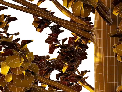 Maidenhair Ginkgo Biloba Tree 08 3D model