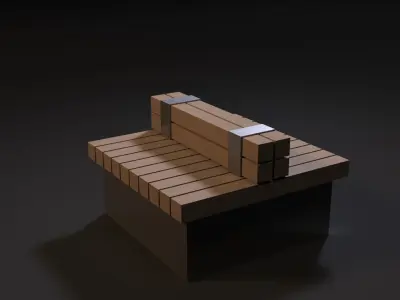 Bench from a bar 3D model